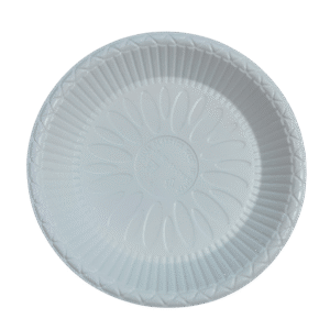 18" PLASTIC ROUND PLATE WHITE - 50 Pcs